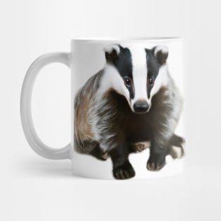 Cute Badger Drawing Mug